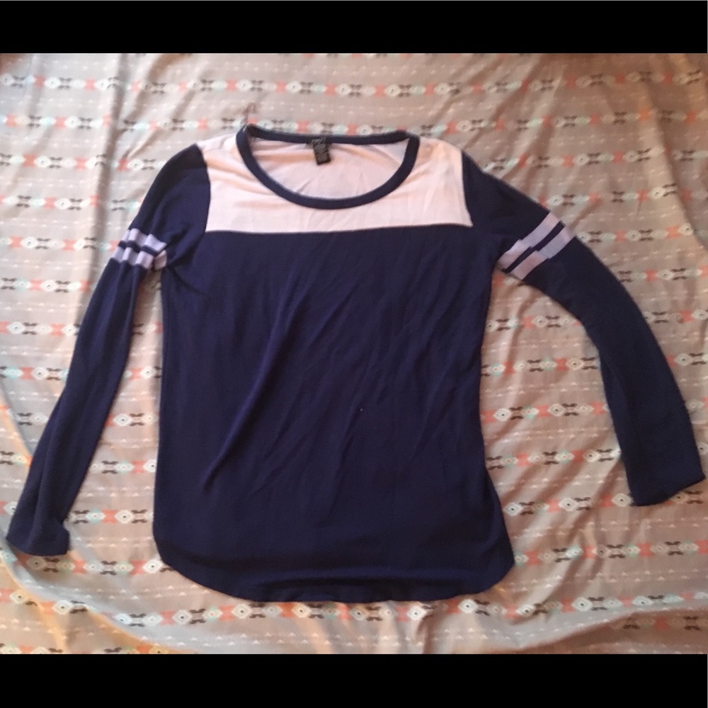 Rue 21 long sleeve shirt with stripes on the arms